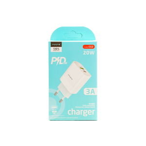 Сетевая USB зарядка MaiMi C62 на 2 выхода (USB/Type-C) (white)