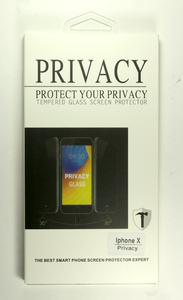 Защитное стекло 0.3 мм iPhone X/XS в упаковке (Anti-Spy) (white)
