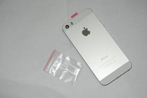Задняя крышка iPhone 5S + шлейфа (white) (Original)