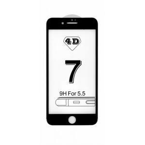 Защитное стекло 4D iPhone 7 Plus/8 Plus без упаковки (black)