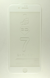 Защитное стекло 5D iPhone 7 Plus/8 Plus без упаковки (white)