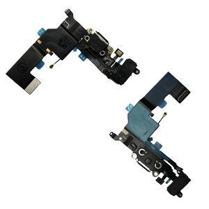 Шлейф зарядки + гарнитура iPhone 5SE (black)