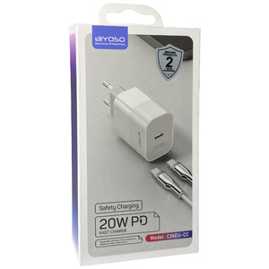 Сетевая Type-C зарядка Biyoso C26EU (20W) (white)