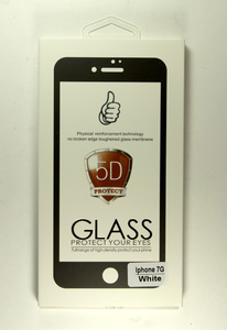 Защитное стекло 5D iPhone 7/8 в упаковке (white)