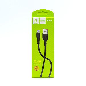 Кабель Lightning Denmen D06L (2.4A) (black)