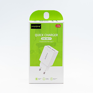 Сетевая USB зарядка MaiMi C36B на 2 выхода (5V-2.4A) (white)