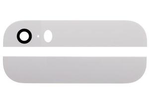 Комплект маленьких задних стекол iPhone 5S (верхнее и нижнее) (white)