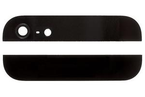 Комплект маленьких задних стекол iPhone 5G (верхнее и нижнее) (black)