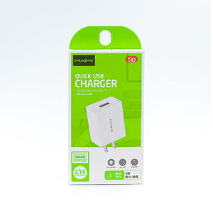 Сетевая USB зарядка MaiMi C43 евровилка (5V-2.1A) (white)