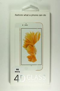 Защитное стекло 4D iPhone 6G/6S в упаковке (white)