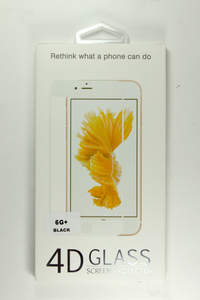 Защитное стекло 4D iPhone 6G Plus/6S Plus в упаковке (black)